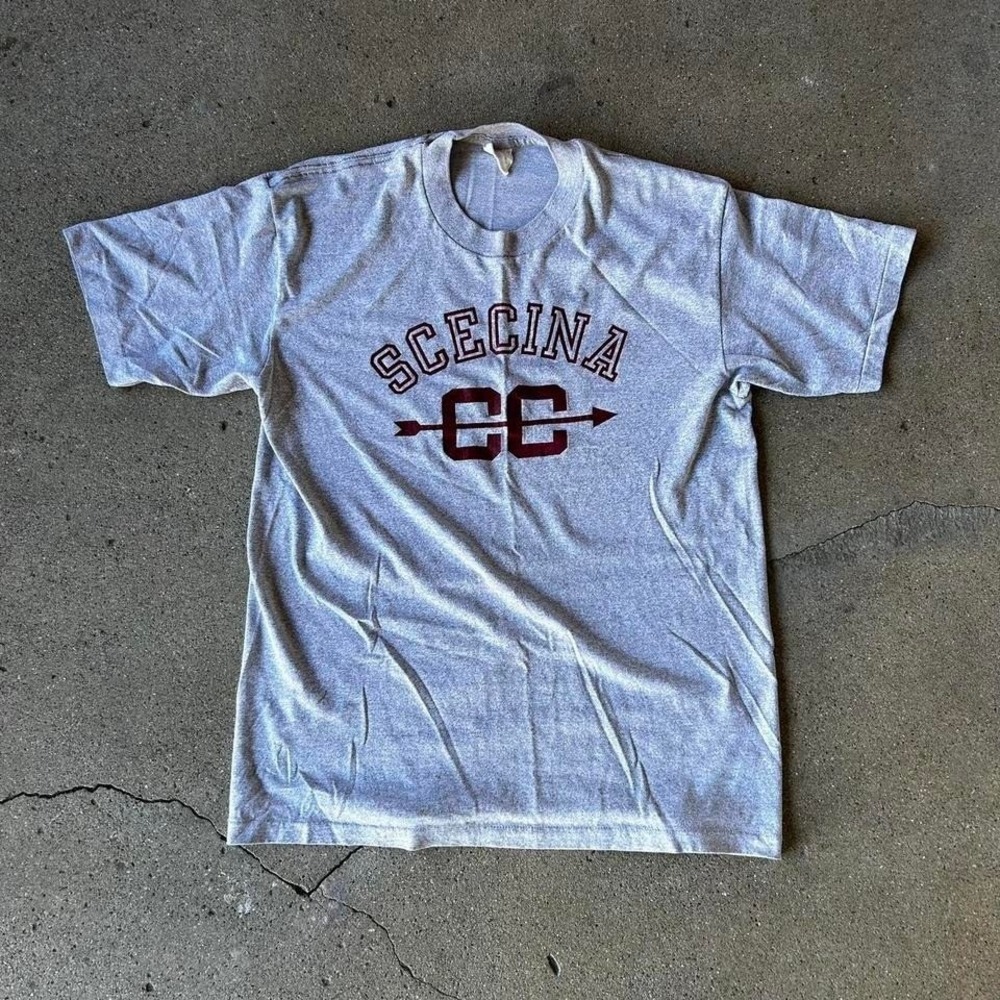 Vintage 80s Scecina high school cross country single stitch tee shirt tshirt